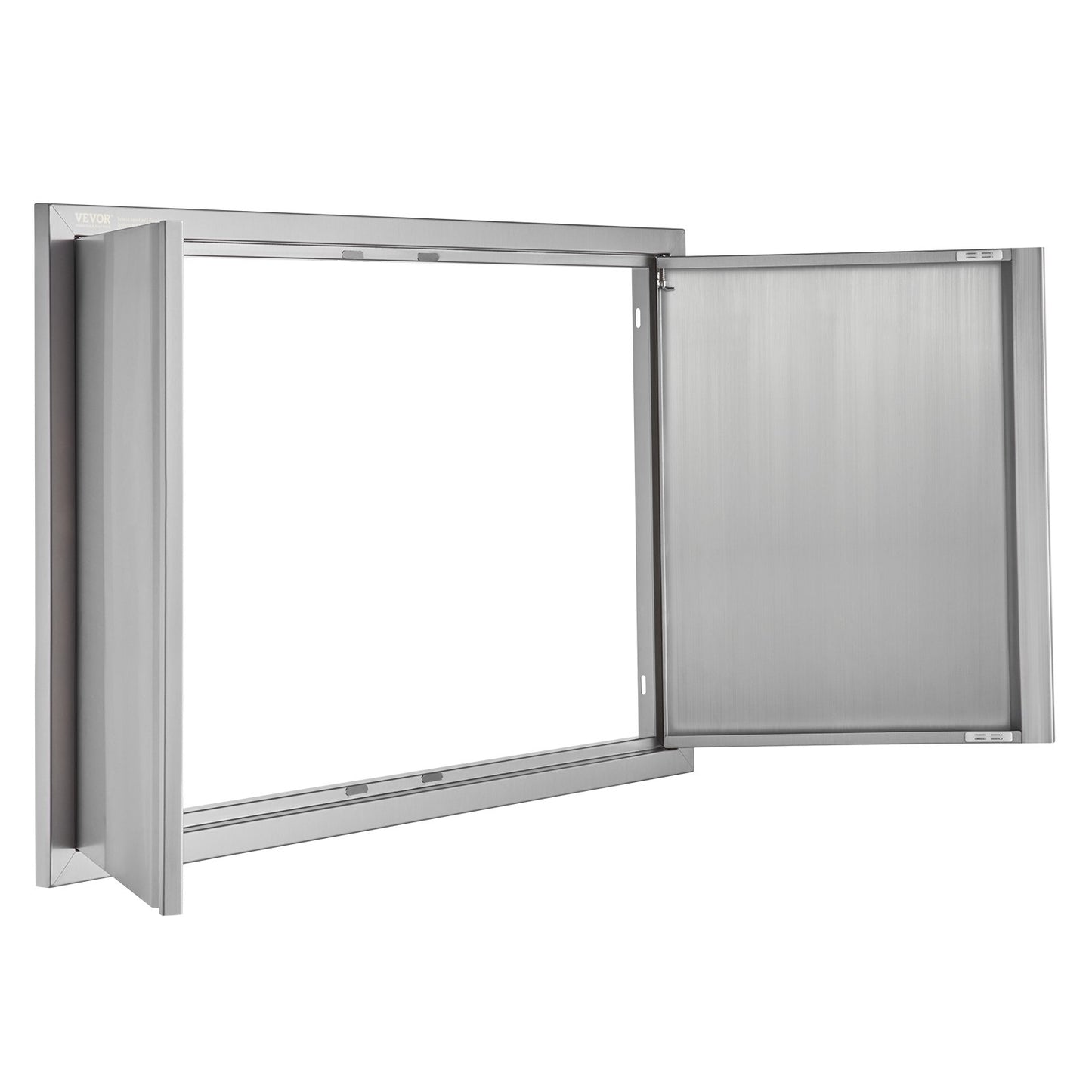 BBQ Access Door, 914x610 mm Double Outdoor Kitchen Door, Stainless Steel Flush Mount Door, Wall Vertical Door with Recessed Handles , for BBQ Island, Grilling Station, Outside Cabinet