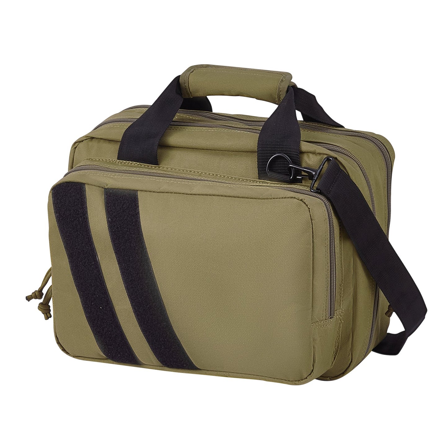 Range Bag for 2 Pistols, Tactical Gun Bag with 2 Built-in Removable Pistol Bags & 6 Detachable Magazines, Gun Range Bag for Outdoor Hunting Shooting, Lockable Carrying Handgun Bag Case, Brown