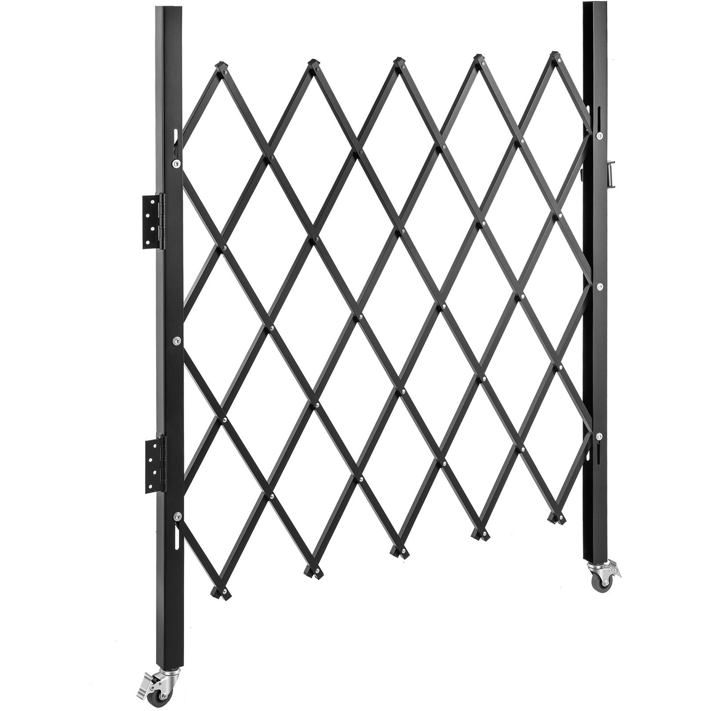 Single Folding Security Gate, 170 × 124 cm(W × H)Folding Door Gate, Steel Accordion Security Gate, Flexible Expanding Security Gate, 360° Rolling Barricade Gate, Scissor Gate or Door with Padlock