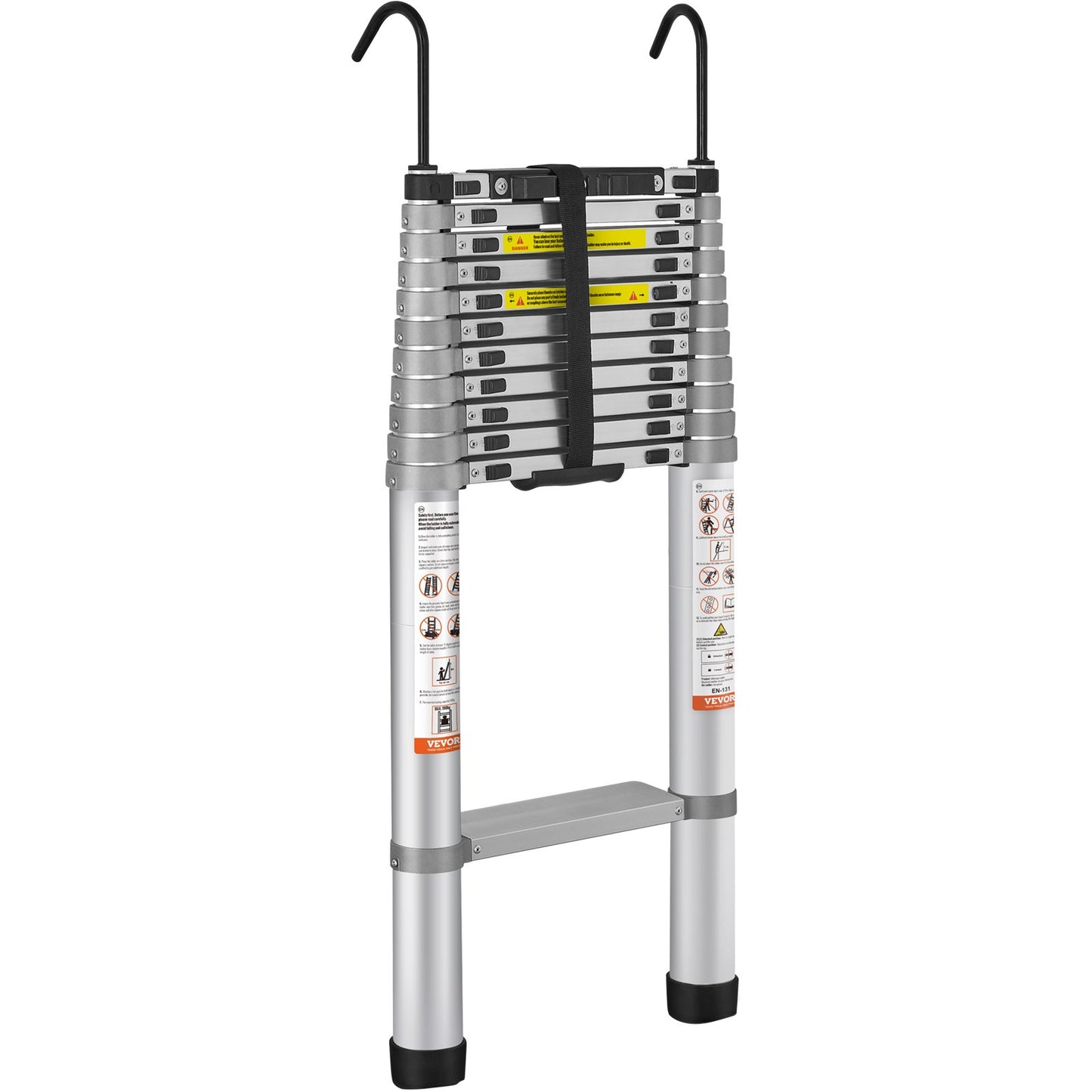 Telescoping Ladder Aluminum Extension Step 457.2 cm Multi-purpose Portable