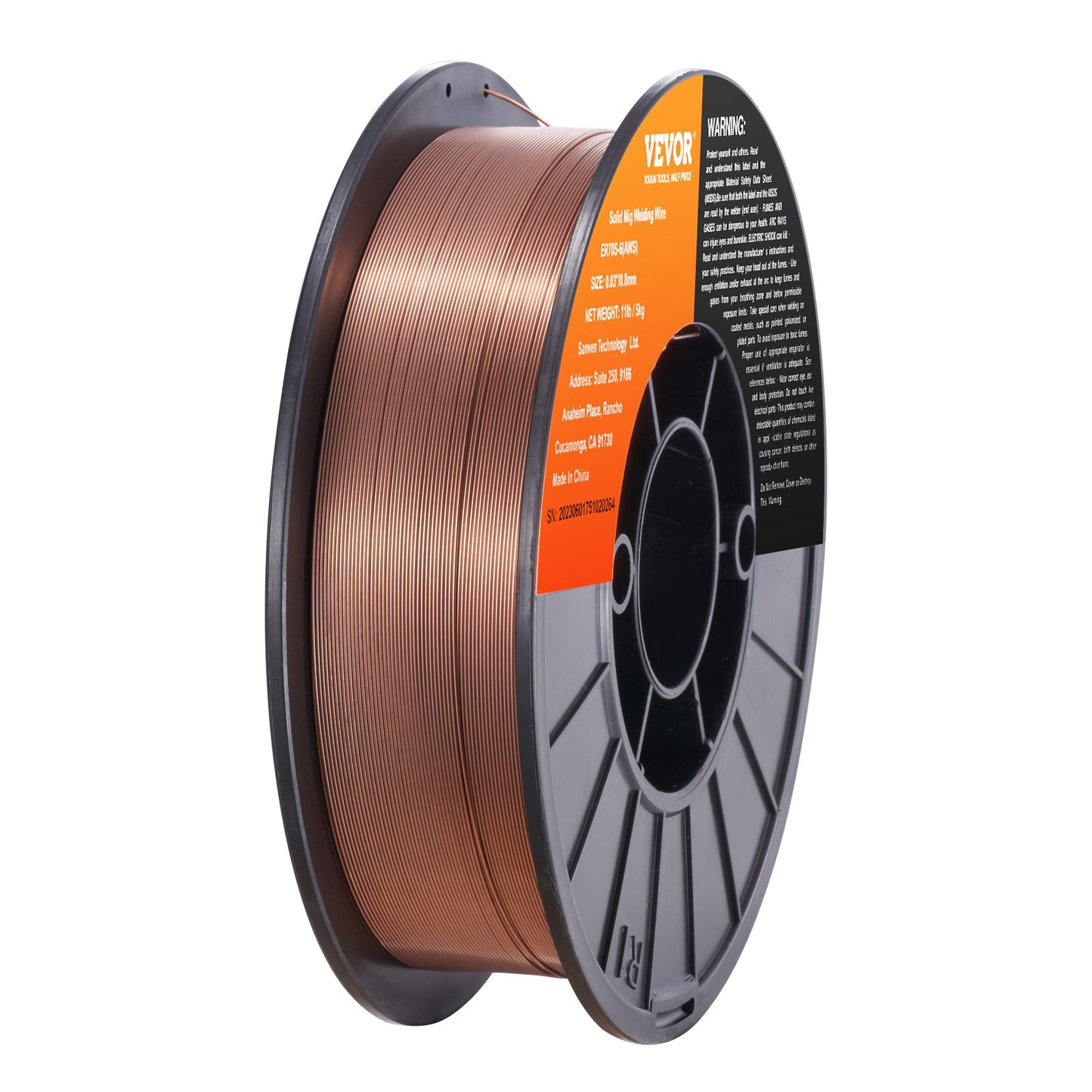 Solid MIG Welding Wire, ER70S-6 0.8mm 5.0kg with Low Splatter and High Levels of Deoxidizers for All Position Gas Welding