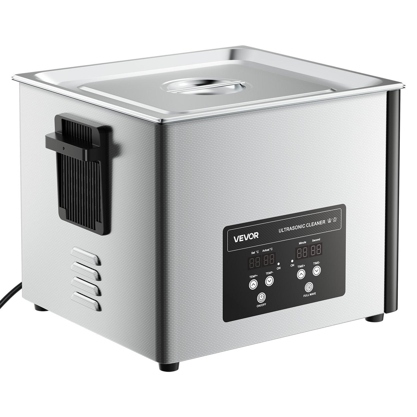 15L Ultrasonic Cleaner, Professional Ultrasonic Cleaner Machine with Cleaning Basket & Digital Display, 240W Stainless Steel 40kHz Industrial Cleaning Machine for Parts, Carburetors, Instruments
