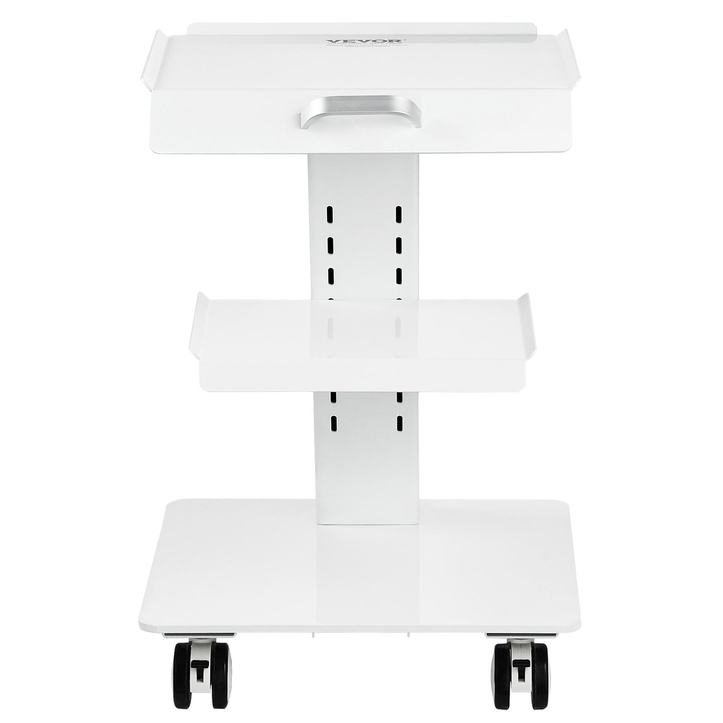 Laborwagen, dreistöckiger Rollwagen aus Metall mit Schwenkrädern, rollbarer Klinikwagen mit 100 kg Tragkraft, für Labor, Klinik, Kosmetikstudio und Salon