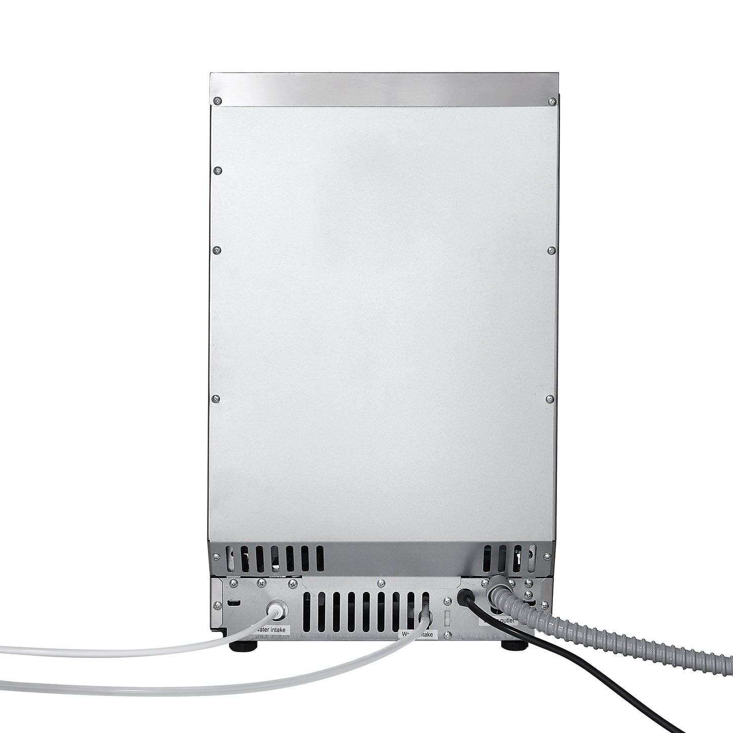 Gewerbliche Eismaschine, 40,82 kg/24 h mit 5,44 kg Vorratskapazität, 32 Eiswürfel pro Zyklus, freistehende und Tisch-Eismaschine aus Edelstahl mit LED-Anzeige und Selbstreinigungsfunktion, für Hausbar und Restaurant