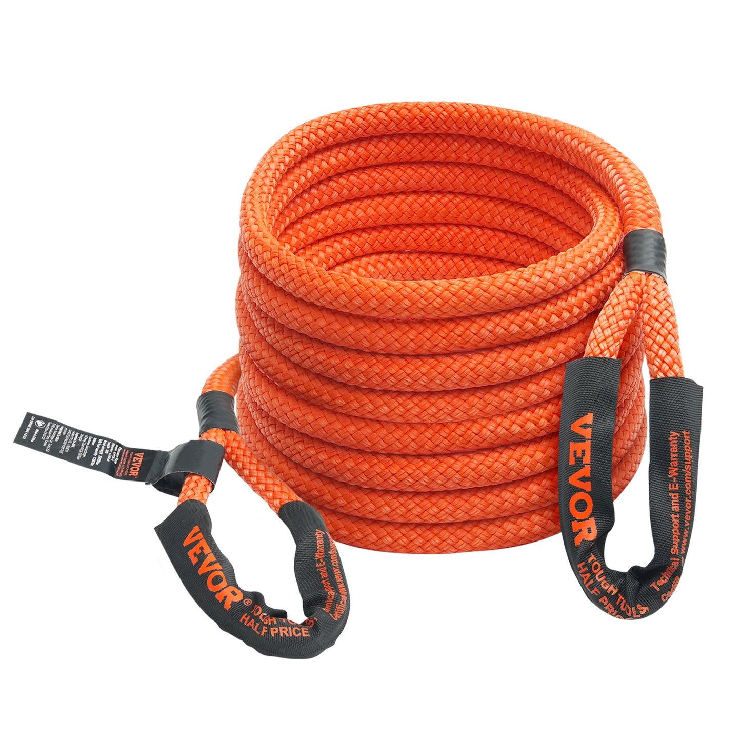 7/8" (2.2 cm) x 30'/9.1 m Kinetic Recovery Tow Rope 30,580 lbs/13,876.4 kg, Heavy-Duty Off Road Snatch Strap with 2 Soft Shackles (41,750 lbs/18,927.5 kg) Extreme Duty 30% Elasticity Energy Snatch Strap Jeep Car Truck ATV UTV SUV Tractor