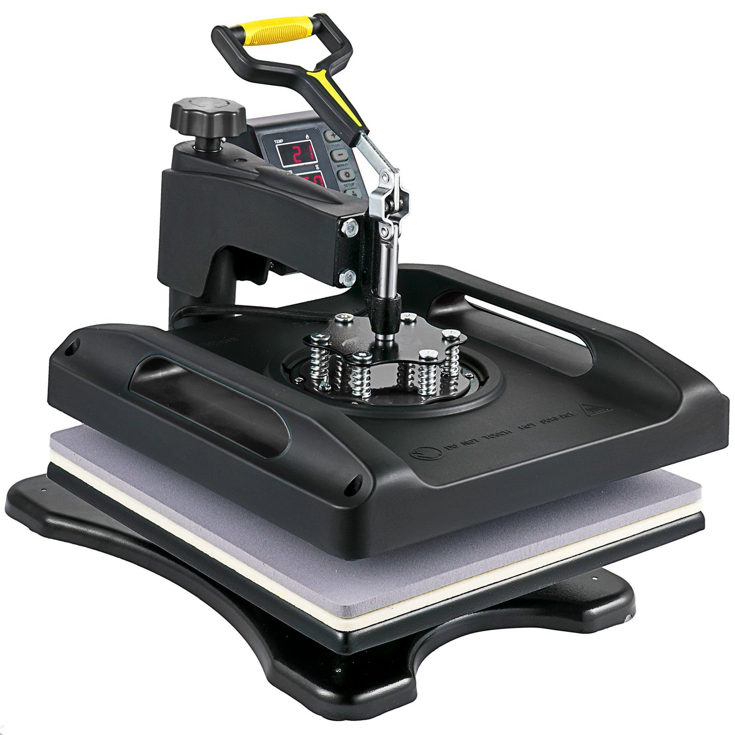 Heat Press Machine 15 x 15 Inch 360° Rotation Swing Away Black Heat Press 5 In 1 Shirt Printing Machine 5 In 1 Heat Press 1000W Sublimation Machine Dual-Tube Heating for DIY Cap Plates Mugs