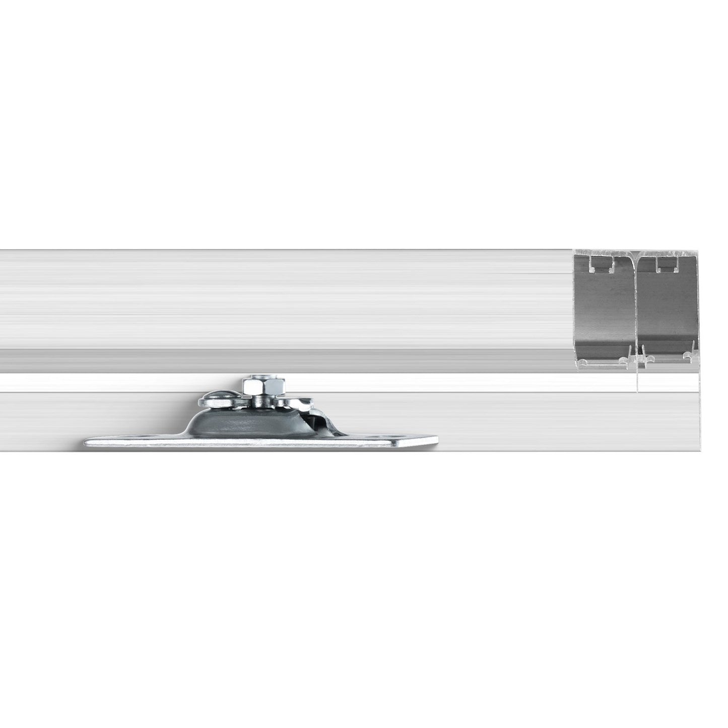 Bypass Door Hardware, 6ft Heavy Duty Bypass Sliding Door Hardware Kit, Aluminum Alloy Sliding Closet Door Hardware Set for 2 Door System, Fit Door Thickness 1 3/8 " - 1 3/4", Easy to Install