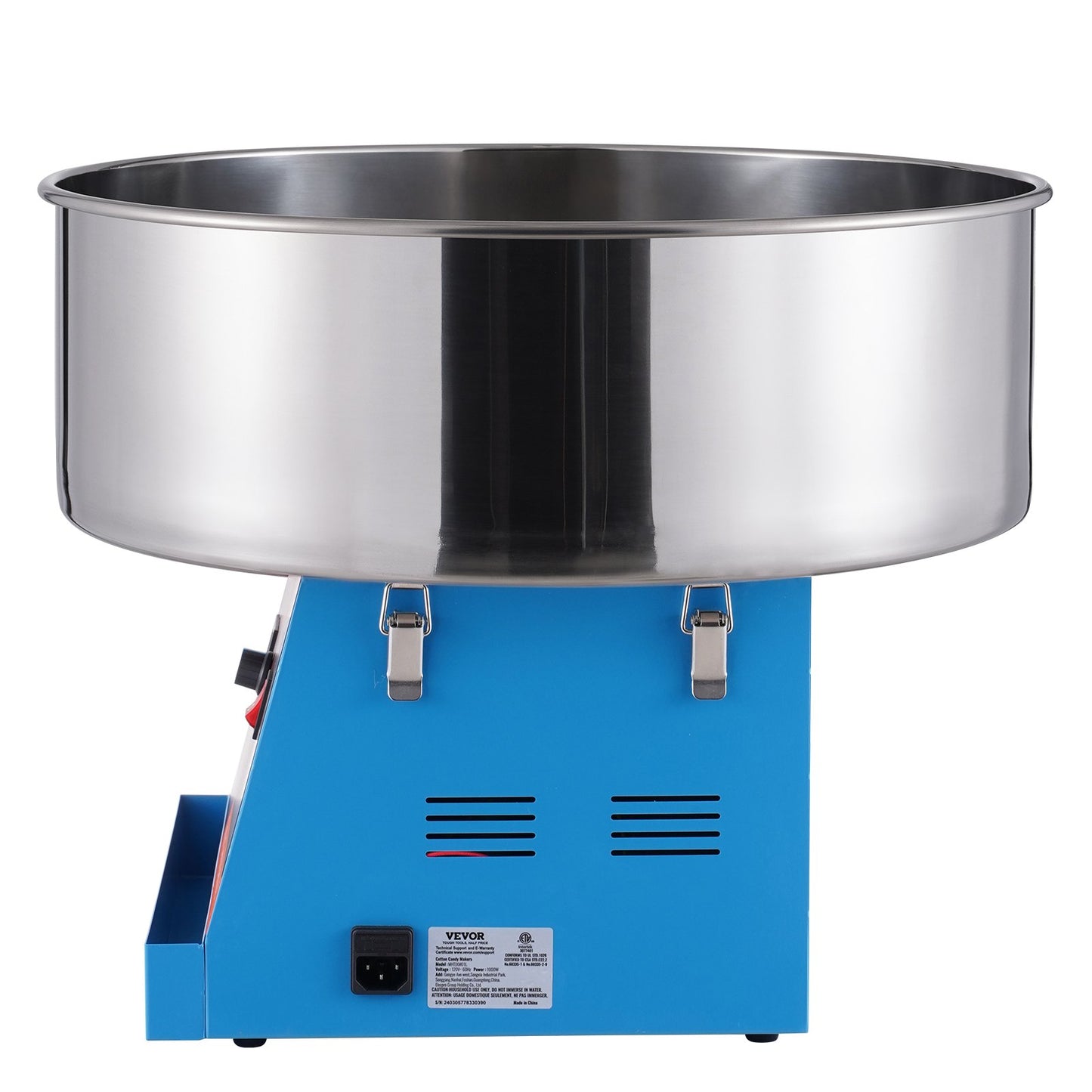 Electric Cotton Candy Machine, 1000W Candy Floss Maker, Commercial Cotton Candy Machine with Stainless Steel Bowl, and Sugar Scoop, Perfect for Home Kids Birthday, Family Party (Blue)