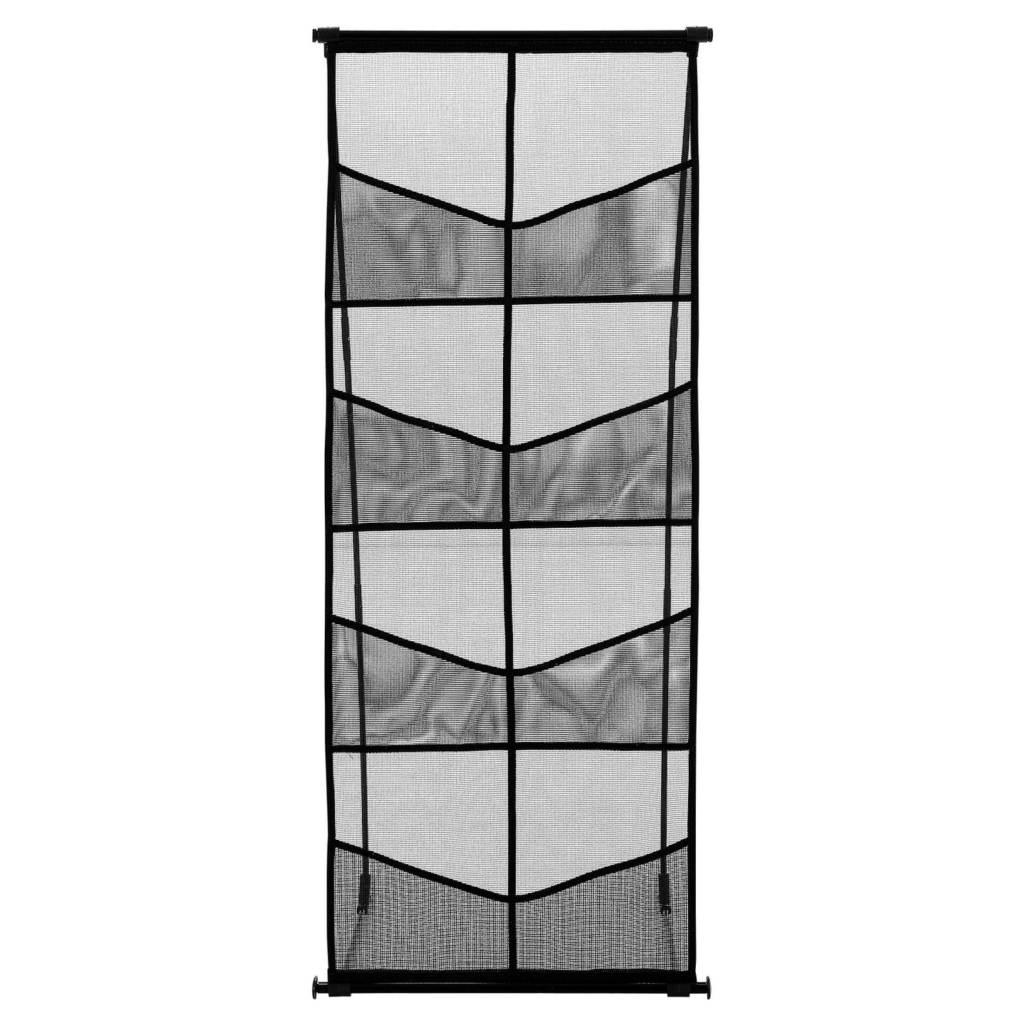 Brochure Display Stand, 4-Tier 8 Pockets Mesh Literature Display Holder, Floor Standing Magazine Newspaper Catalog Rack, Lightweight & Portable with Carrying Bag for Shop Exhibitions Office