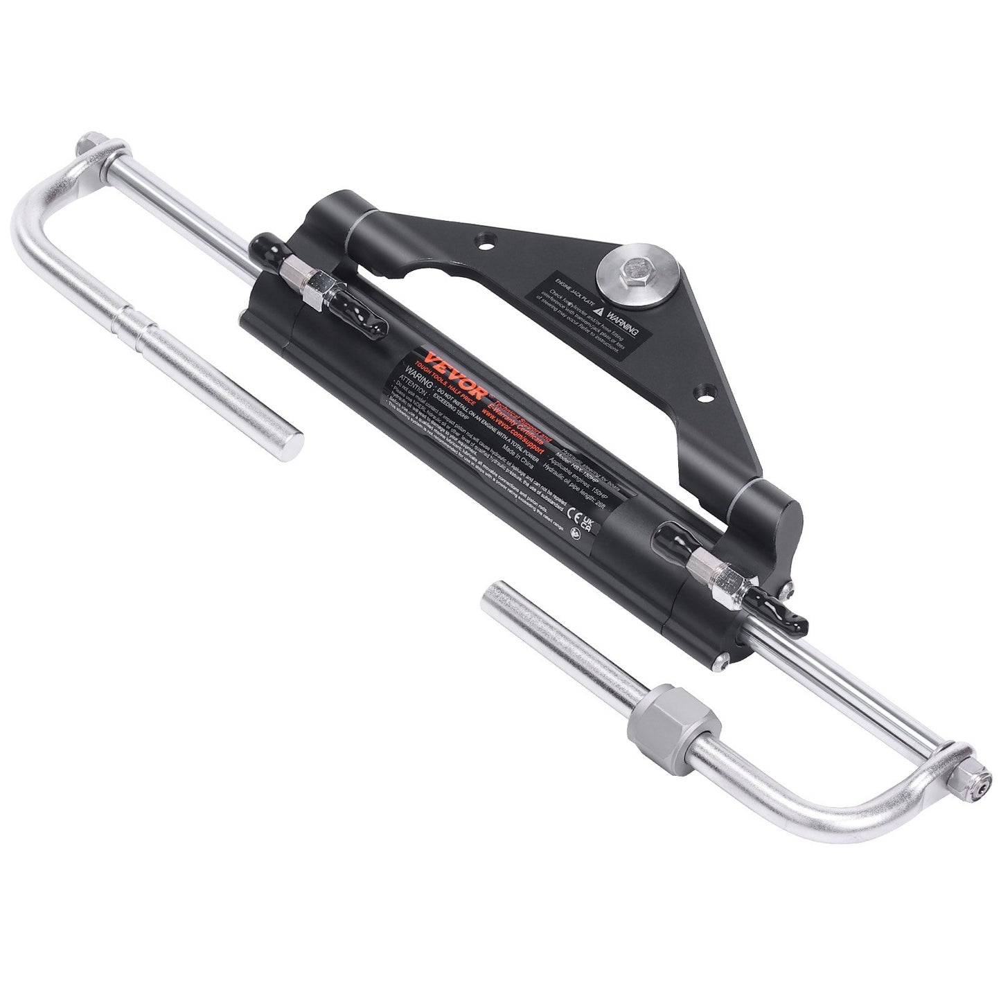 Hydraulisches Außenbord-Lenksystem, 150 PS, Marineboot-Hydrauliklenksystem, mit Steuerpumpe, Zweiwege-Sperrzylinder und 26 Fuß Hydraulik-Lenkschlauch, für einmotorige Boote mit Einzelsteuerstand