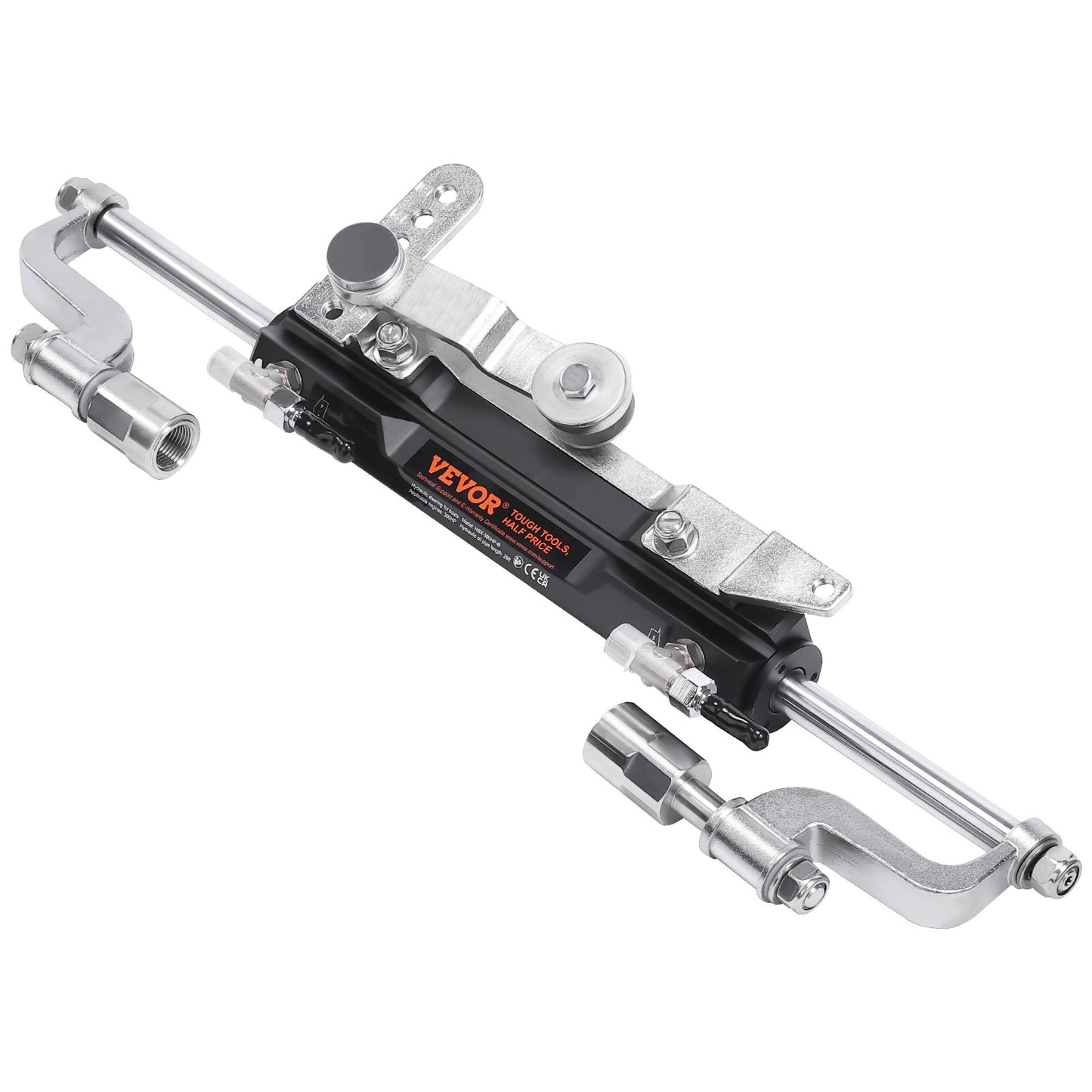 Hydraulisches Außenbord-Lenkset, 300 PS, Marine-Boots-Hydrauliklenksystem, mit Steuerpumpe, Zweiwege-Sperrzylinder und 792,5 cm Hydraulik-Lenkschlauch, für einmotorige Boote mit Einzelsteuerstand