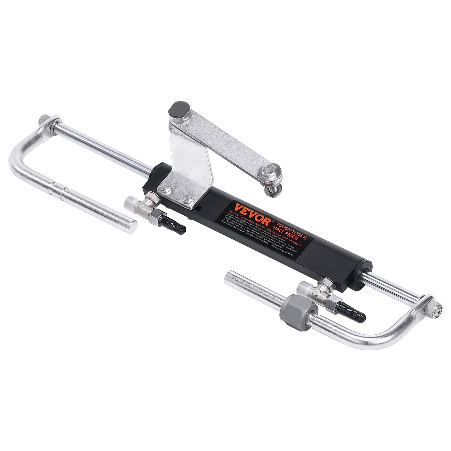 Hydraulisches Außenbord-Lenkset, 90 PS, Marine-Boots-Hydrauliklenksystem, mit Steuerpumpe, Zweiwege-Sperrzylinder und 731,5 cm Hydraulik-Lenkschlauch, für einmotorige Boote mit Einzelsteuerstand