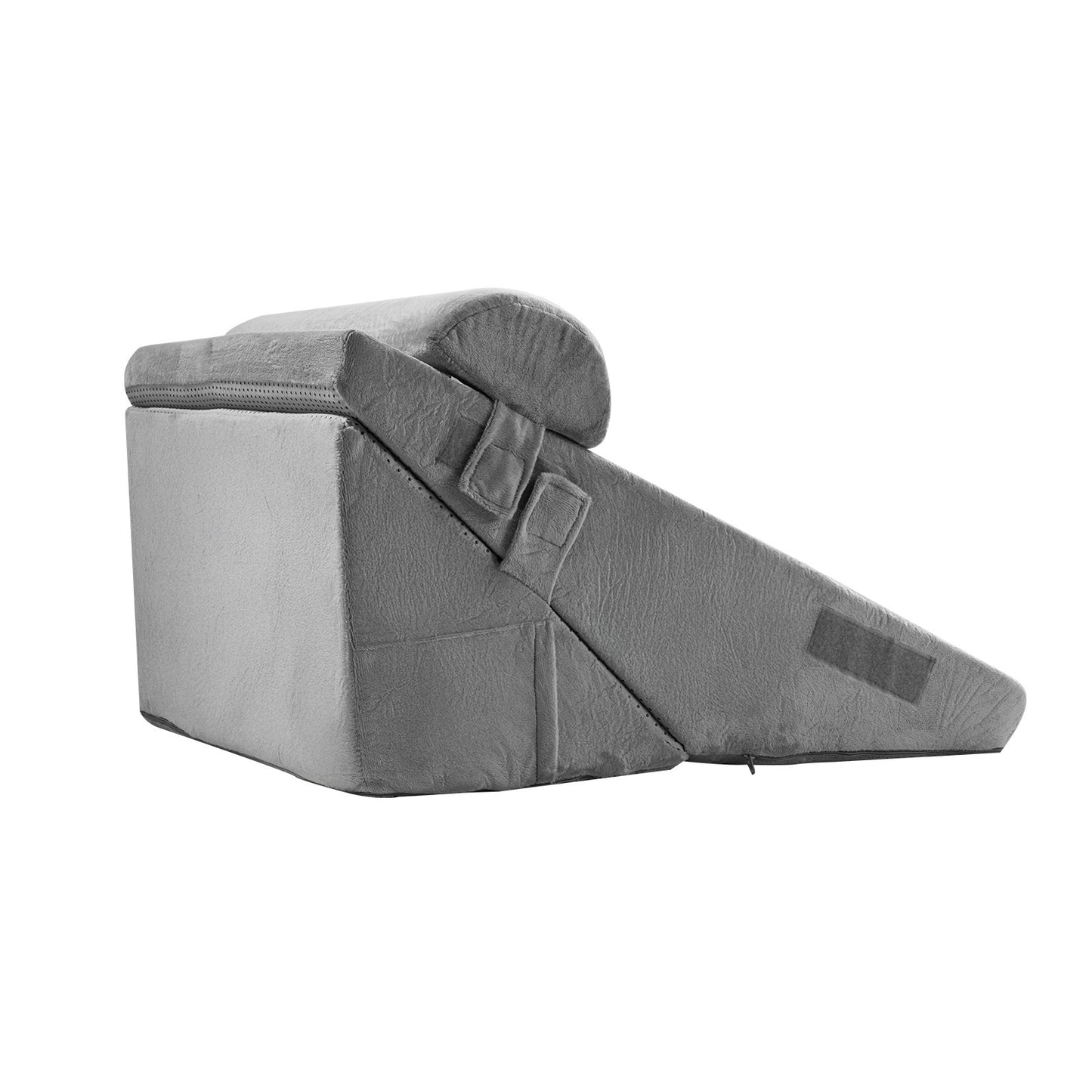 Bed Wedge Pillow for Sleeping, 3 Pcs Adjustable Orthopedic Bed Wedge Set, with Washable Cover & Foam Support, Post Surgery Pillow for Acid Reflux, Back Pain, Snoring Relief & GERD, Dark Grey