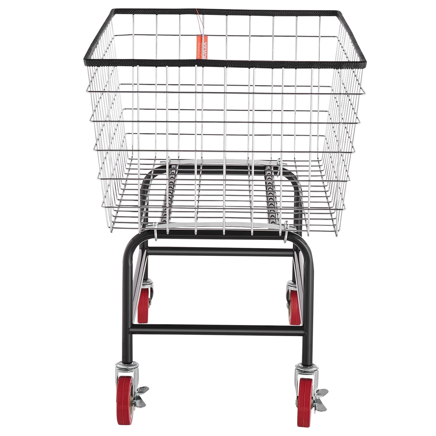 Wire Laundry Cart, 4.5 Bushel Wire Laundry Basket with Wheels, 35\'\'x15.7\'\'x22\'\' Commercial Wire Laundry Basket Cart, Steel Frame with Chrome Finish, 5\'\' Casters, Wire Basket Cart for Lau