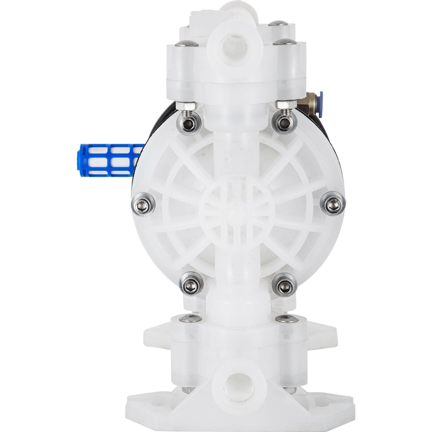 Air Double Diaphragm Pump 7GPM 100PSI Polypropylene Diaphragm Water Pump with 1.3 cm Inlet & Outlet Ports Air Pump Diaphragm 6900.7 cm Max Head Air-operated Diaphragm Pump with Sealed Ball Valve