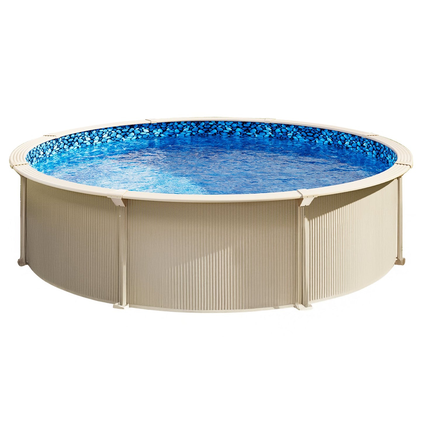 Pool Liner, 33ft Round Pool Liner, Uinbead Style, Durable Vinyl Pool Liner, Standard Gauge, 52in Wall Height, Pool Liner Replacement for Steel Sided Above-Ground Swimming Pools
