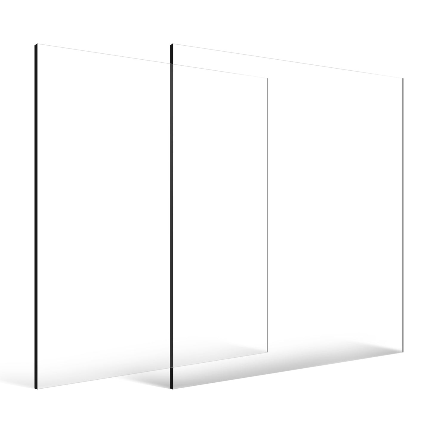 Plexiglass Acrylic Sheet, 2-Pack Plastic Sheets, 24 x 36 Inch 1/4 Inch Thick Clear Plastic Cast Transparent Glass for Crafting Projects, Replacement Picture Frame Glass, DIY Display, Easy to Cut
