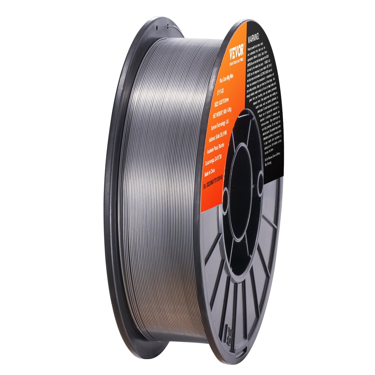 Flux Core Welding Wire, E71T-GS 0.089 cm 4.5 kg, Gasless Mild Steel MIG Welding Wire with Low Splatter for All Position Arc Welding and Outdoor Use