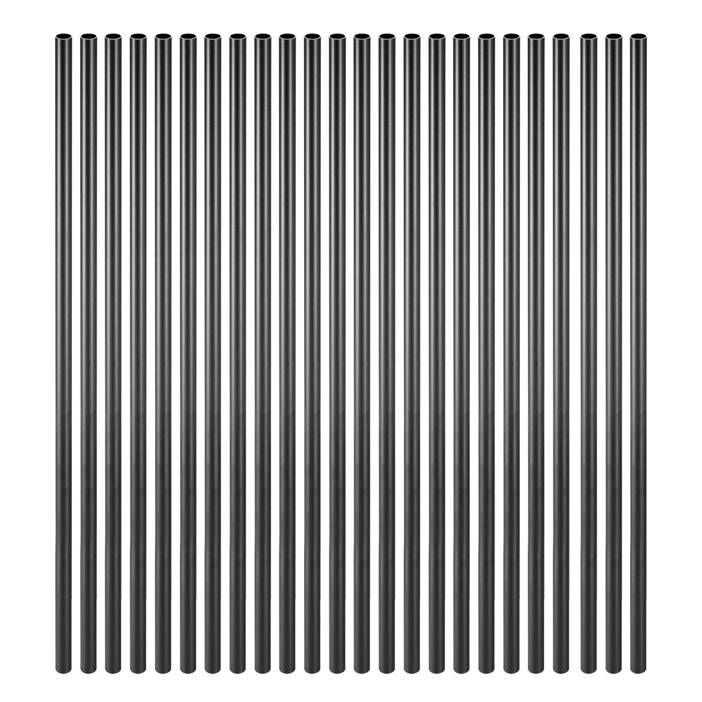 Staircase Balusters 101 Pack, 32 In Aluminum Stair Balusters, 3/4 In Water-Proof Round Metal Spindle Railing, Hollow Deck Railing with Rail Caps & Screws for Stairs, Porch, Patio, Fence, Black