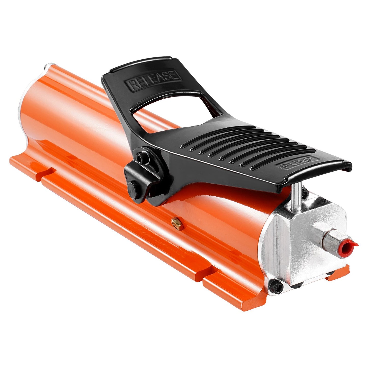 689 bar(10,000PSI) Air Hydraulic Pump, 0.7 L(0.18 Gal) Reservoir, NPT 9.5mm(3/8 In) Oil Outlet, NPT 6.4mm(1/4 In) Inlet, Metal Shell Air Actuated Treadle Foot Pump, for Precision Industrial Machinery & Aerospace Equipment