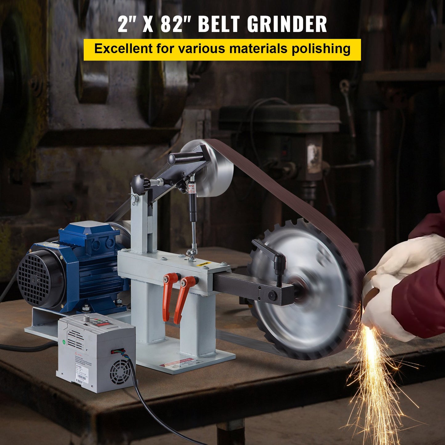 Benchtop Disk & Belt Sander Bench Sander 1.5KW with Ph 427 x 30.5 cm Wheel Adjustable Sanding Belt, Central Machinery Belt and Disk Sander 0-2800Rpm Combination Sanders