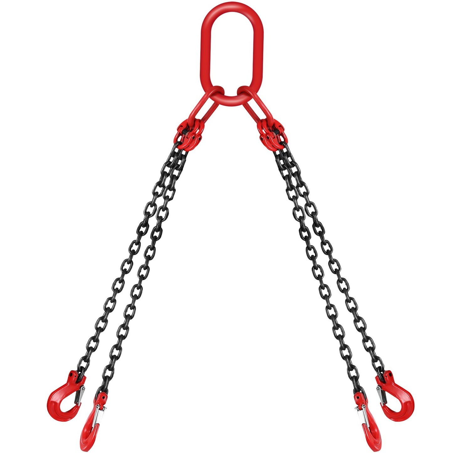 Chain Sling, 5/16 inch x 5 ft Lifting Chains with Hooks, G80 Engine Chain Hoist Lifts, 11000 lbs/5 Ton Capacity Lifting Sling Chains for Engine Hoist, Engine Lift Chain with 4 Leg Grab Hooks