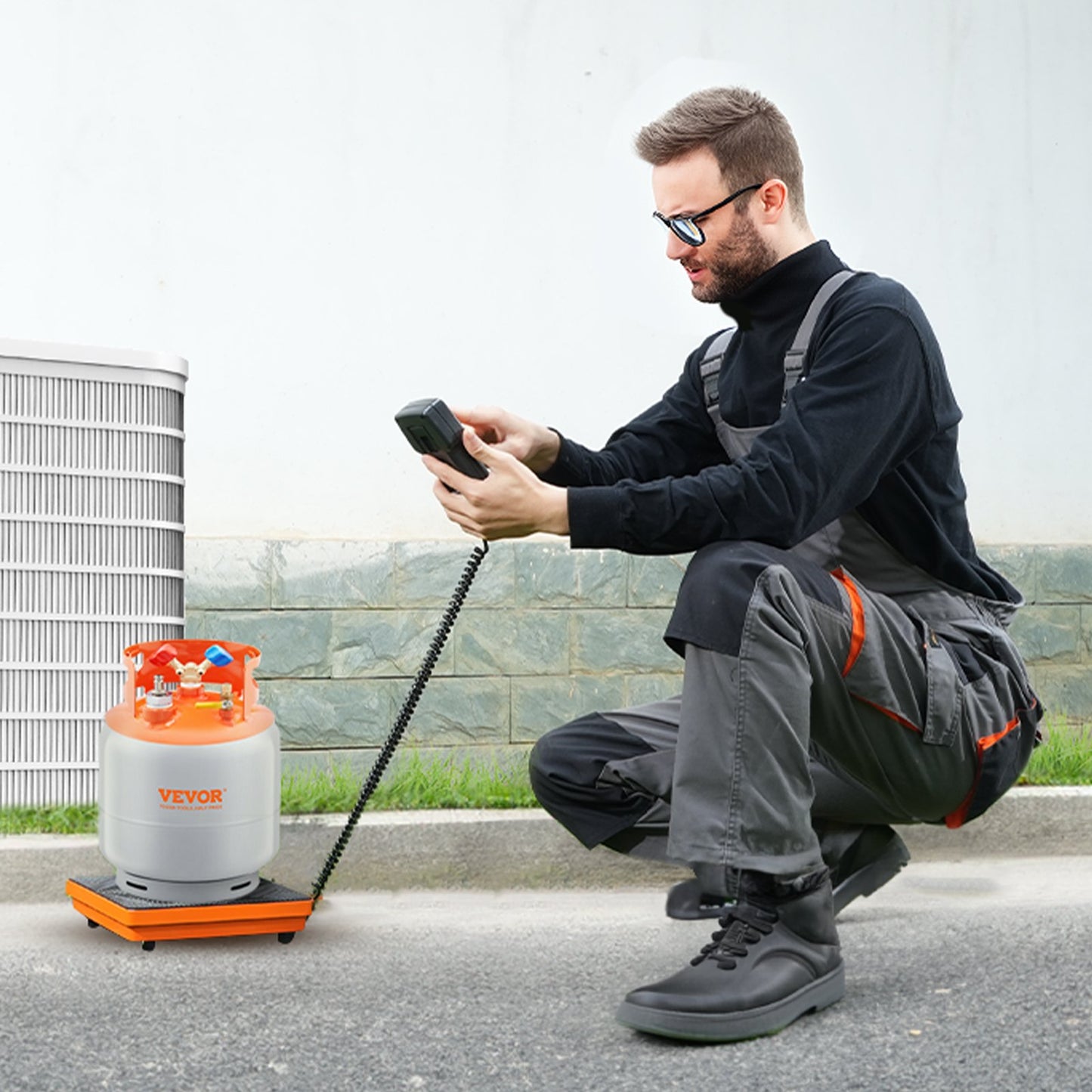 Electronic Digital Refrigerant Charging Freon Weight Scale 50 kg for HVAC