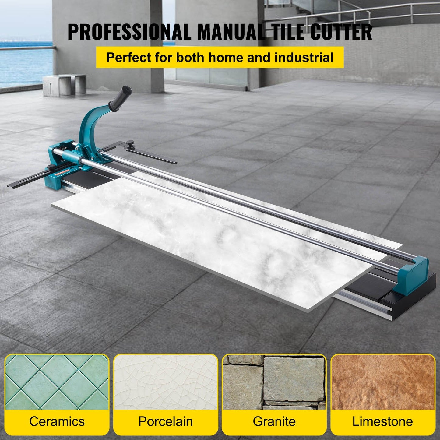 1200MM Tile Cutter, High Precision Manual Ceramic Floor Tiles Tile Cutter, 48 Inch Cutting Machine for Precision Cutting