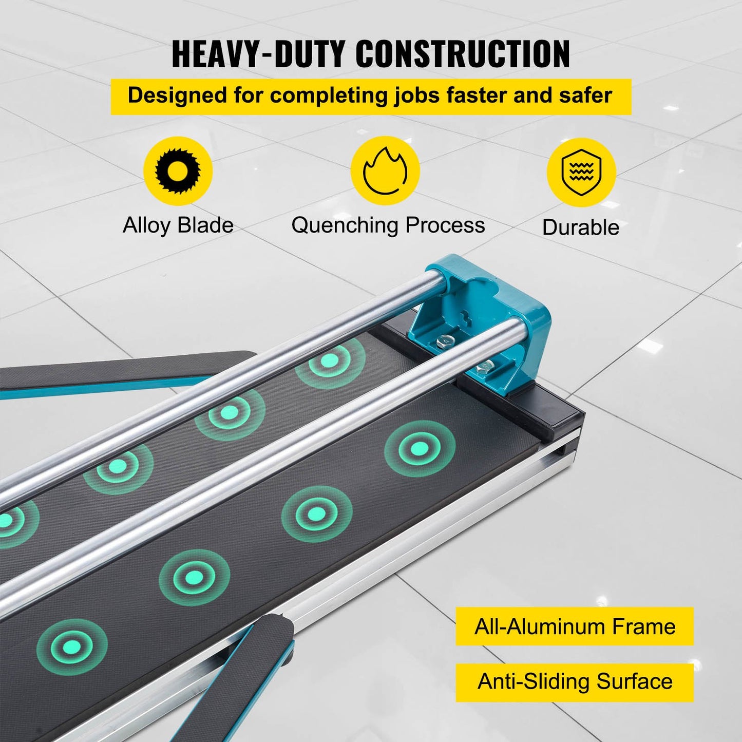 1200MM Tile Cutter, High Precision Manual Ceramic Floor Tiles Tile Cutter, 48 Inch Cutting Machine for Precision Cutting