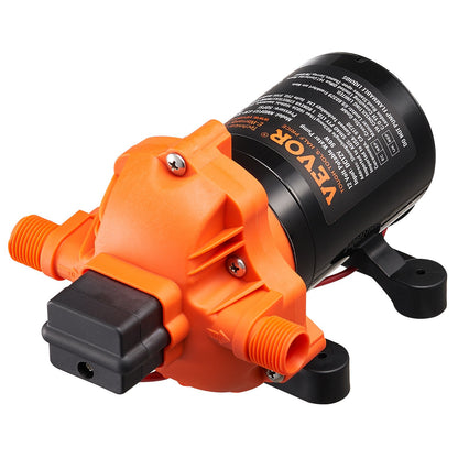 12V Diaphragm Pump, 3 GPM (11.36 L/min), 3-Chamber 12 Volt DC Water Pump with Automatic Pressure Switch 2.7-6.9 bar(40-100 PSI) Adjustable, 3.4 bar(50 PSI), 12.7mm(1/2") MNPT Port, for RV Yacht Food Truck Camper Marine