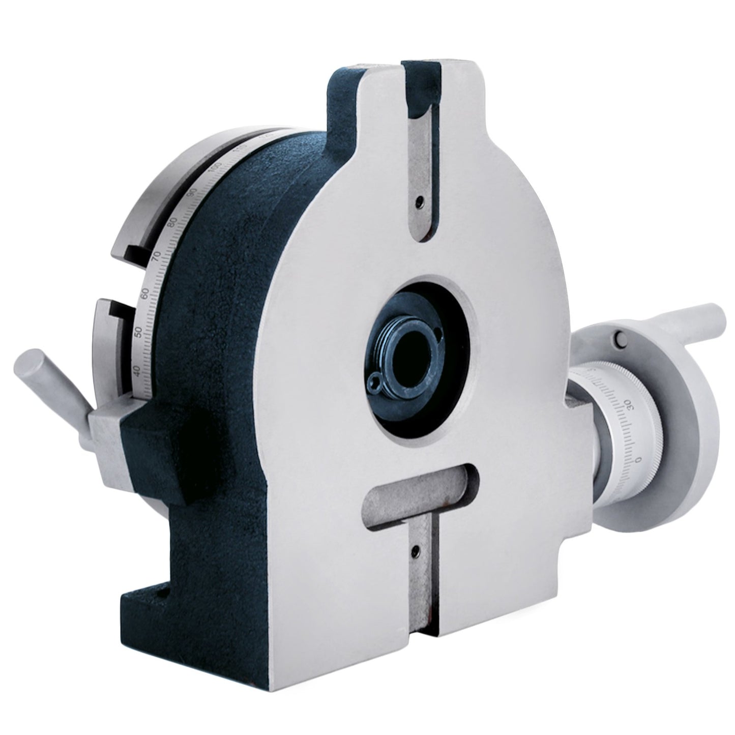 150mm/5.9In Vertical & Horizontal Rotary Table, 150MM Dividing Head Round Rotary Working Table Milling Machine Index System Adjustable Screw 5.9 Inch Dividing Plate Index System