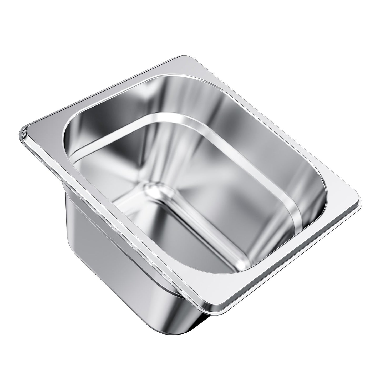Dampfgarbehälter aus Edelstahl, 1/6 Größe x 100 mm tief, 1,7 l Tischdampfgarbehälter, wiederverwendbar, rostfrei, mit Antihaftbeschichtung, für Gastronomiebedarf, Catering, Zuhause, Partys, Restaurants, Hotels, Buffets, 6er-Pack