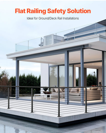 Cable Railing Post, 42x2x2 Inch Level Deck Stair Posts, 1-Pack Stainless Steel Cable Handrail Post, Pre-Drilled Pickets with Mounting Bracket Stair Railing Kit, Black, 1JZLGZXHS106AWJO6001V0