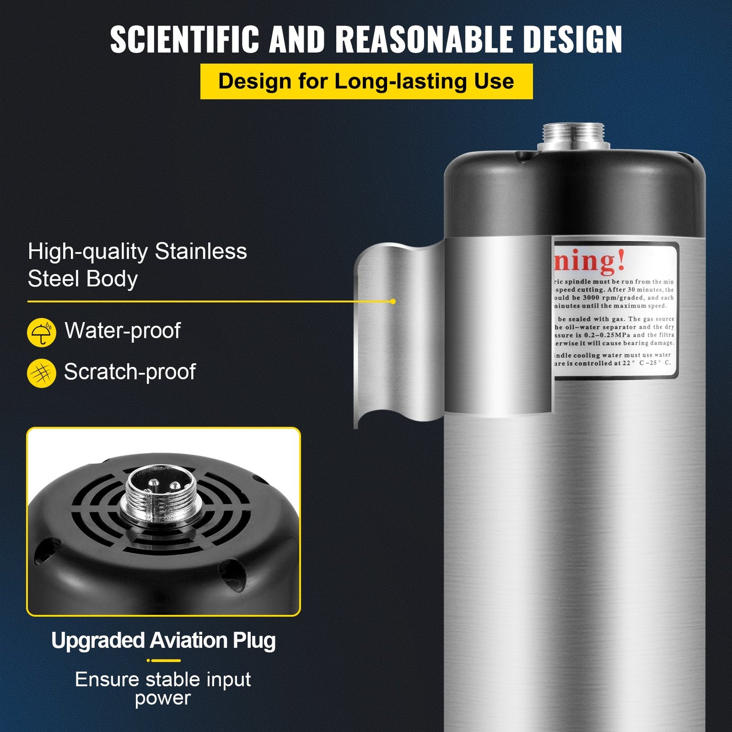 2.2KW 2220V Air Cooled Spindle Motor ER20 CNC Air Cooling Spindle Motor for CNC Engraving Milling Machine