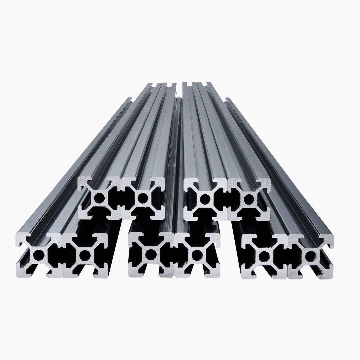 10PCS 39.4in (1000mm) T Slot 2020 Aluminum Extrusion Profile, European Standard Anodized Linear Rail, High-Strength Extruded Aluminum Rail for 3D Printer, CNC Machine DIY, Laser Engraving, Black