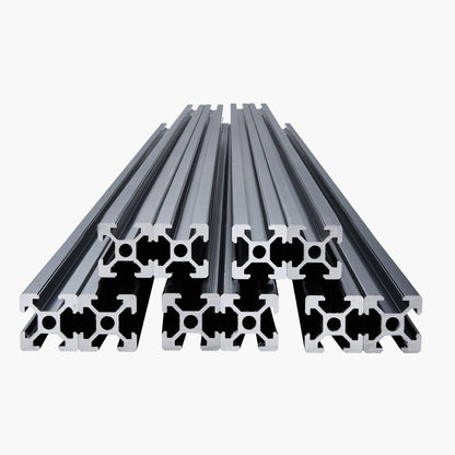10PCS 59 in (1500 mm) T Slot 2020 Aluminum Extrusion Profile, European Standard Anodized Linear Rail, High-Strength Extruded Aluminum Rail for 3D Printer, CNC Machine DIY, Laser Engraving, Black