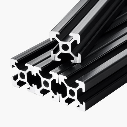 4PCS 47.2 in (1200mm) T Slot 2020 Aluminum Extrusion Profile, European Standard Anodized Linear Rail, High-Strength Extruded Aluminum Rail for 3D Printer, CNC Machine DIY, Laser Engraving, Black