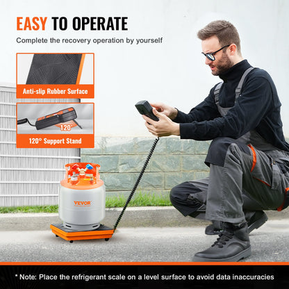 Electronic Digital Refrigerant Charging Freon Weight Scale 99.8 kg for HVAC