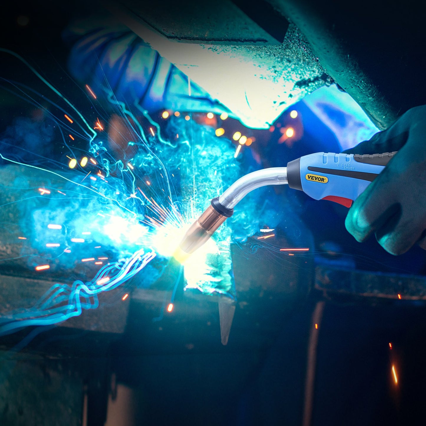 Mig Welding Gun 250Amp 15Ft, fit for Torch Welder Gun Miller Welding Gun M-25 Welding Torch Stinger Replacement fit for Miller M-25 Part Number 169598 fit 0.030"-0.035" Wire