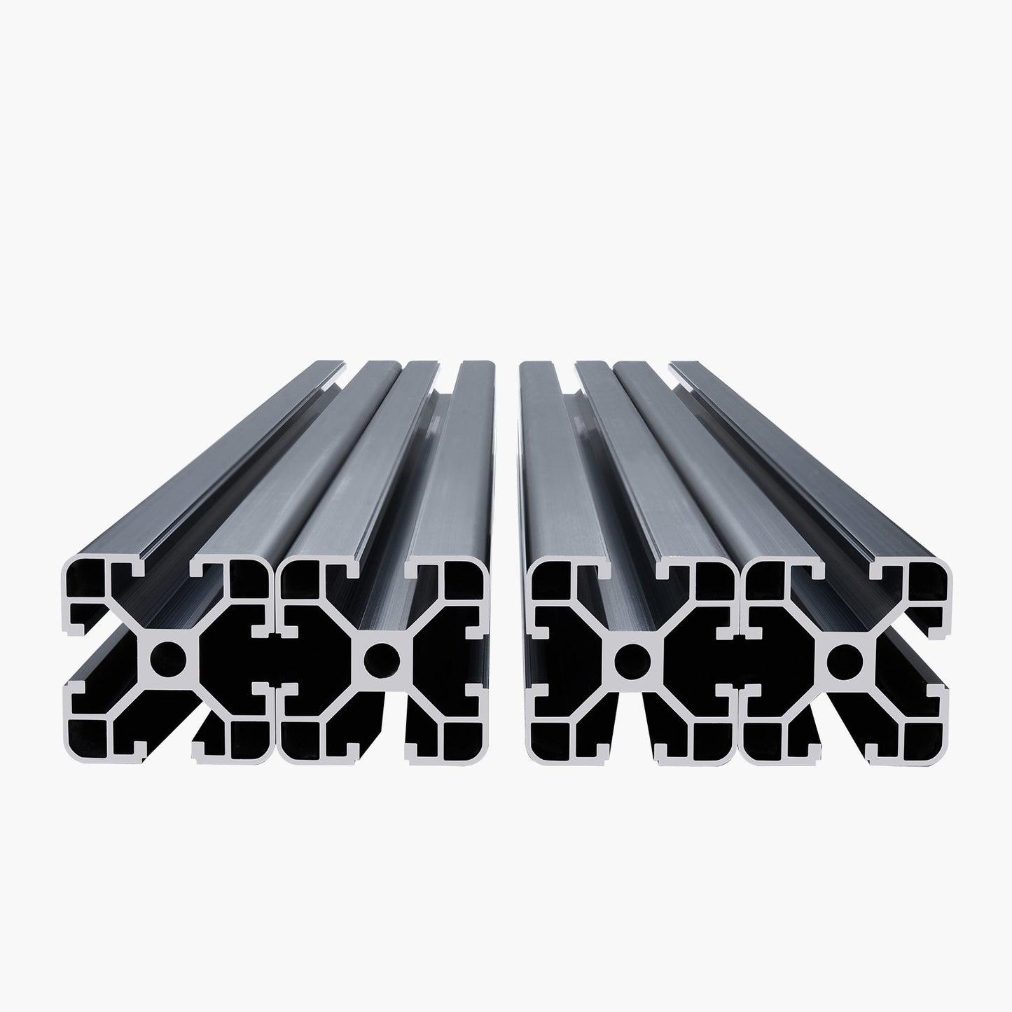 4PCS 23.6 in (600 mm) T Slot 4040 Aluminum Extrusion Profile, European Standard Anodized Linear Rail, High-Strength Extruded Aluminum Rail for 3D Printer, CNC Machine DIY, Laser Engraving, Black