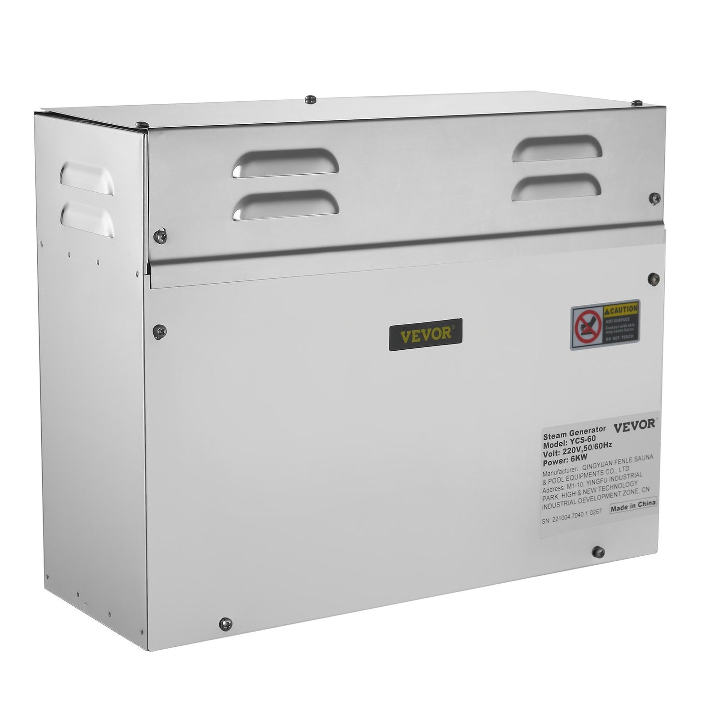 6KW Sauna Bath Steamer with LED Digital Display Steam Bath Generator 6KW Steam Room Generator for Home SPA Steam Generator with Time Control