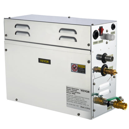 6KW Sauna Bath Steamer with LED Digital Display Steam Bath Generator 6KW Steam Room Generator for Home SPA Steam Generator with Time Control