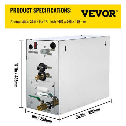 9KW Steam Generator Steam Generator for SPA Room Digital Display Steam Generator 35 ℃-55 ℃ Sauna Steam Generator for Home Commercial Steam Generator kit Steam Bath Generator