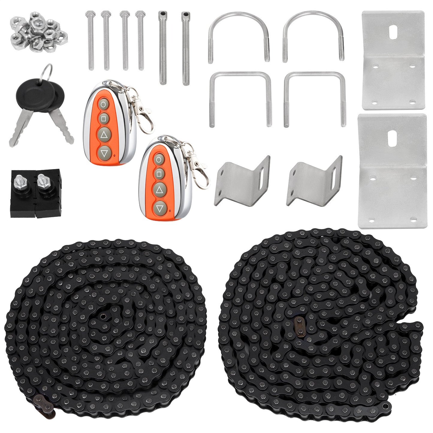 Sliding Gate Opener, AC1400 3100LBS, with 2 Remote Controls, Gate Operator Hardware Kit for Security, Move Speed 43ft Per Min, Electric Rolling Driveway Slide Gate Motor