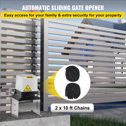 Sliding Gate Opener, AC600 1400Lbs with 2 Remote Controls Move Speed 43ft Per Min, Basic Model (1800Lbs)