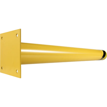 Safety Bollard Safety Barrier Bollard 4-1/2" OD 36" Height Yellow Powder Coat Pipe Steel Safety Barrier with 4 Free Anchor Bolts for Traffic-Sensitive Area