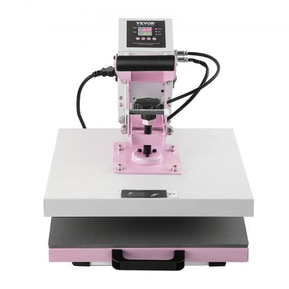 Heat Press Machine 38x38 cm Slide Out Heat Transfer Machine T-Shirts Pink