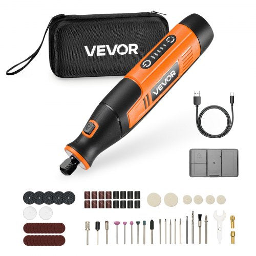 73-Piece Cordless Rotary Tool Kit, DC4V Portable Mini Power Rotary Tool, 5-Level Speed 7000-20000 RPM Multi-Purpose DIY Tools for Engraving, Sanding, Polishing, Carving, Cutting, DIY Crafts