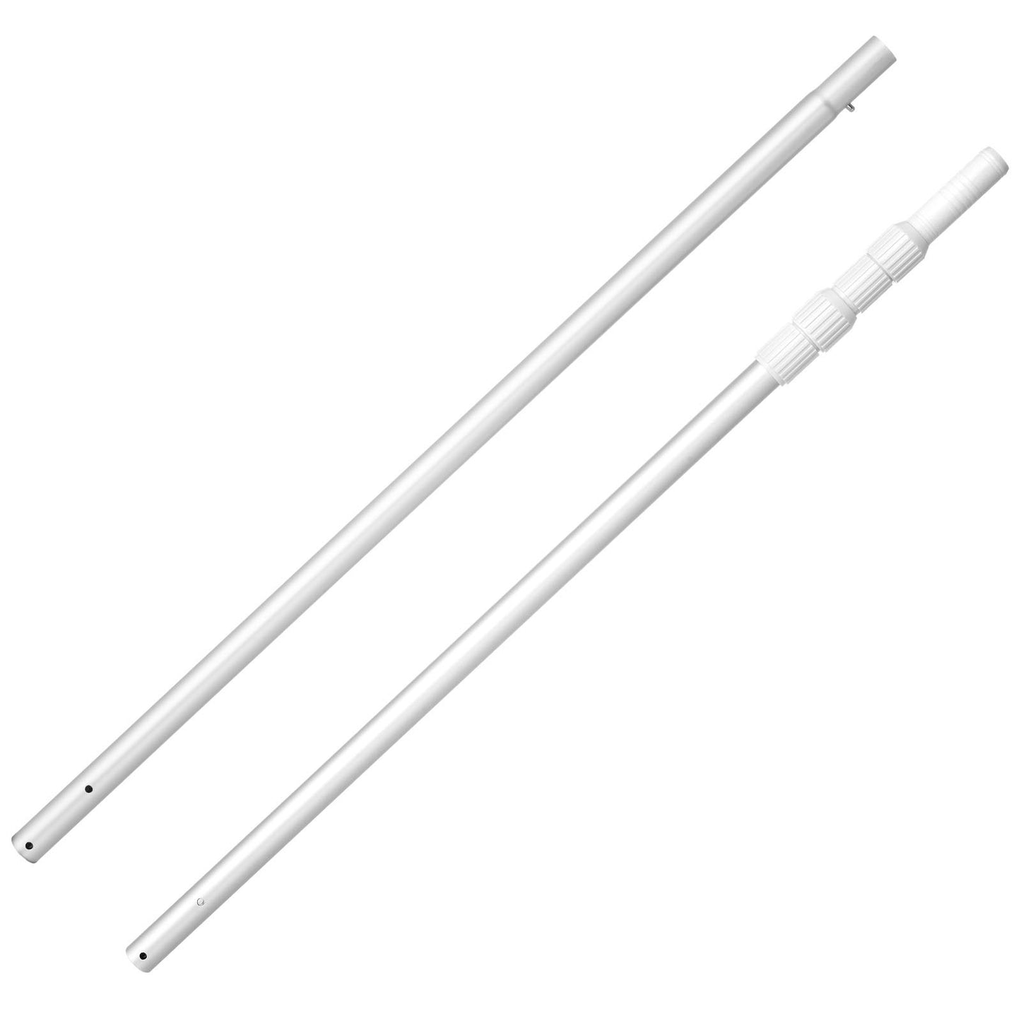 Pool Pole, 1 to 3.65 mm Telescoping Swimming Pool Cleaning Poles, Professional Adjustable Telescopic Pole with Extension Pole, Heavy Duty Cleaner Stick for Skimmer Net, Rake, Brush, Vacuum Head