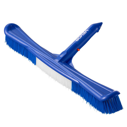 Swimming Pool Cleaning Kit, Includes 2 Detachable Brush Heads (508 mm / 139.7 mm) and 2 Pool Skimmer Nets, 4-in-1 Inground/Above Ground Pools Cleaning Tools Set for Leaf, Fine Mesh, No Poles